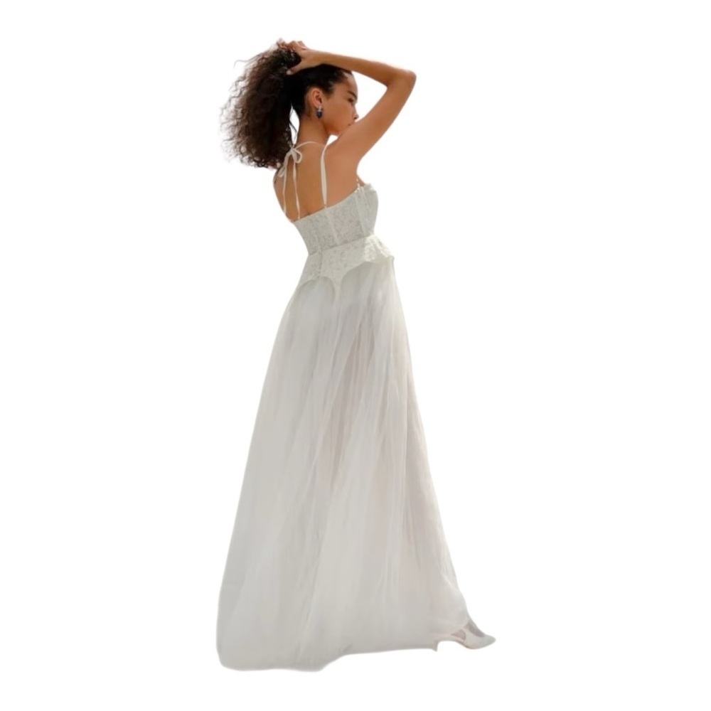 For Love & Lemons White Lily Bodysuit Bridal Gown Womens M - Picture 9 of 9
